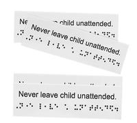 minkissy 4 Pz Etichetta Braille Segno Di Grazie Ai Tag Del Cerchio Fornitura Braille Cartelli Bagno in Braille Insegne All'aperto Segno Braille Segno All'aperto Pvc