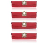 minkissy 4 Pz Scatola Di Immagazzinaggio Del Rossetto Copri Rossetto Floreale Mini Astuccio Per Il Trucco Tasca Per Per Le Labbra Portafoglio Tessuto Viaggiare Scatola Di Gioielli