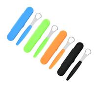 minkissy 4 Set raschietto per lingua raschietto per il rivestimento della lingua raschietto per la pulizia pulitore lingua pulisci-lingua pratico pulisci lingua pulisci lingua per adulti
