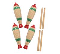 minkissy 4 set Strumenti Percussione Abs Musicale Guiro per Ragazzo Design Sicuro e Adatte Alle Mani Dei per Sviluppo Sensoriale e Intelligenza
