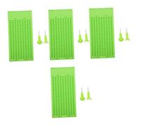 minkissy 4 Set Tablet Braille Scrittura Braille Strumento Di Apprendimento Braille Accessorio Braille E Stilo Kit Braille Per Non Vedenti Braille Scrittore Braille Plastica Verde