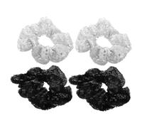 minkissy 4pezzi Accessori Per Capelli Metallici Glitter Scrunchies Giganti Forma Di Palla Da Discoteca Elastici Per Capelli Anti-danno Per Donne e Ragazze