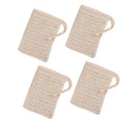 minkissy 4pezzi Sacchetto Esfoliante Per Sapone in Rete Sacchetti Porta Saponetta Per Doccia e Bagno Rete Morbida Per Esfoliazione e Conservazione Saponi Solidi Facile Asciugatura Adatto Vi