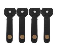 minkissy 4pezzi Tracolla Chitarra con Blocco in Pelle Pu Cinghia per Paletta Accessori per Chitarra Acustica e Basso Includes Custodia per Plettri Adattatore per Manico per Ukulele