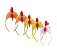 minkissy 5 Pezzi Cerchietti Galli e Plastico per Cosplay e Mascherate, Fascia Costume Raffinata e Resistente, Accessorio Festa per Donne Adulte e Ragazze