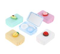 minkissy 5 Pezzi Mini Contenitore Per Lenti in Plastica Per Occhiali Da Viaggio Organizer Per Riporre Gli Occhi