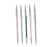 minkissy 5 Pezzi Nail Art Pen Nail Art Brush Penne Da Disegno Penne A Inchiostro Gel Penna A Puntini Per Unghie Penna In Gel UV Penna Per Disegno Per Unghie Accessori Per Manicure