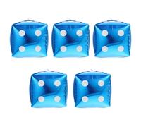 minkissy 5 Pezzi Palloncini in Alluminio a Forma di Dado Cubo, Palloncini Metallizzati Resistenti e Autogonfianti per Decorazioni di Feste a Tema Blu Creativi