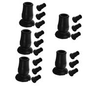 minkissy 5 Set Cuscinetti Per Le Stampelle Punta Del Bastoncino Da Trekking Per Treppiede Imbottitura Per Pali Da Arrampicata Punte Di Canna Gomma Da Cancellare Black 4 Pezzi * 5