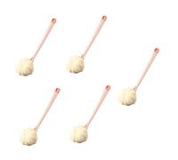minkissy 5 spazzole da bagno con manico lungo, setole morbide, spazzola per la pulizia del cuoio capelluto, spugna per il corpo, spugna per la pulizia della schiena, spugna da bagno o per fare un