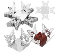 minkissy 50 Pirottini da Forno a Farfalla in Carta Argentata, Mini Pirottini per Cupcake e Involucri per Tartufi, Confezione da 50 Pezzi per Feste e Centrotavola Dolci