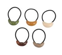 minkissy 5pezzi Elastici Per Capelli Ovali in Geometria Chic Fermacoda Elastici Resistenti Per Donne Senza Tracce Per Tutte Le Occasioni Cinque Colori Opzioni Accessori Per Coda Di Cavallo