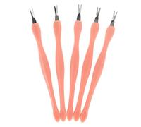 minkissy 5pezzi Spingitore Cuticole in Inossidabile Strumento per Rimuovere le Cuticole Tagliacuticole Ergonomico per Manicure Multiuso e Robusto