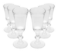 minkissy 6 Pezzi Bicchierini da Shot con Stelo Trasparenti, Calici da Cocktail e Vino Rosso per Feste, Bar e Ristoranti, Materiale Robusto con Eccellente Stabilità, Decorazione Elegante