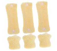 minkissy 6 Pezzi bigodino pigro bigodini per medi arricciatura senza calore asta piegatore lumino arricciacapelli atrezzi rulli per bigodini a rulli vello di corallo Yellow