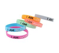 minkissy 6 Pezzi Braccialetti In Silicone Braccialetti Per Donne Braccialetto Delicato Per Donne Braccialetti Personalizzati Braccialetti Colorati Braccialetti Unisex Con Lettere