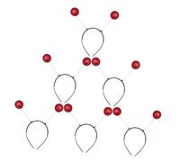 minkissy 6 Pezzi Fascia per la palla in schiuma in polvere Accessori Boppers costume alieno fascia barrette hair pin fascia per a sfera cerchio per creativo plastica rosso