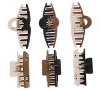 minkissy 6 pezzi Pinze per Capelli Opache Mollettone Scatto a Due in Resina Clip Artistiche per Donna e Ragazza Accessori Capelli Design Opaco e Antiscivolo