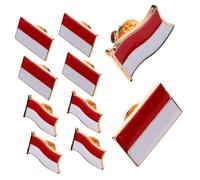 minkissy 6 pezzi Spille Metalliche Bandiera Indonesia Spille Decorativa Leggera e Resistente Accessori Moda Classici per Abbigliamento Feste e Regali Uomo Donna