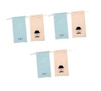 minkissy 6 Pz borsa per occhiali piroscafo facciale accessori per occhiali borsa morbida per occhiali borse bicchieri glasses portaocchiali da sole porta occhiali da sole Camoscio in fibra