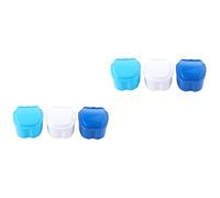 minkissy 6 Pz scatola della dentiera durable durevole scatola per la conservazione della protesi contenitore contenitori denti finti custodia della protesi contenitore per protesi