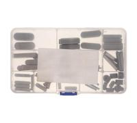 minkissy 60 Pezzi Chiavi Parallele per Alberi 3-12mm in Acciaio Nero | Assemblaggio e Riparazione, Bordi Tondi, Assortimento Dimensionale, Contenitore Pratico, per Alberi e Macchine