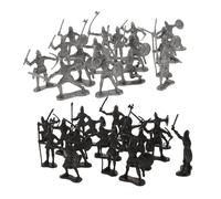 minkissy 60 pezzi Soldatini Miniatura Guerrieri Antichi Cavalleria Medievale e Soldati Romani in Plastica Set Giocattolo per Collezionisti