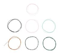 minkissy 6Pezzi Corde per Chitarra Acustica in Metallo Suono Uniforme, Resistenti all'Usura e Rottura, Set di Corde Colorate per Musicisti e Chitarristi
