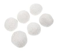 minkissy 6pezzi Palline Pelose Bianche da Pompon Materie Prime per Artigianato da Te Accessori per Decorazioni Natalizie e Progetti Invernali