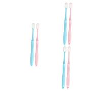 minkissy 6pezzi Spazzolini Dentali Setole Densamente Morbide Per Post-parto Spazzolino Per Orale Blu Rosa Accessorio Per Dei Denti e Salute Orale