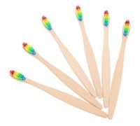 minkissy 6pezzi Spazzolini Viaggio Bamboo Setole Extra Morbide Spazzolini Ecologici Per Adulti Per Hotel Colori
