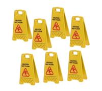 minkissy 7 Miniature Dollhouse Caution Wet Floor Signs Realistic Warning Notices For Fairy Garden Accessories And Educational Toy