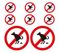 minkissy 8 Adesivi Cartello Vietato per Cani, Adesivi Divertenti Impermeabili per Giardino e Cortile, Segnali Avviso Prato per Controllo Animali Domestici