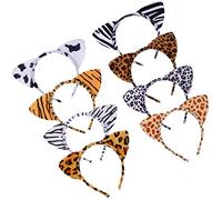 minkissy 8 Pezzi Cerchietto Chioma Orecchie di Leopardo Elasticizzato Leggero e Non Sbiadente, Accessorio Adorabile per Feste in Maschera e Party di Costume