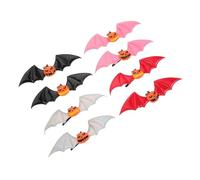 minkissy 8 Pezzi Halloween Hair Clips Multi-color Pumpkin And Bat Wings Side Hairpins Lightweight And Secure Barrettes For Costume Party