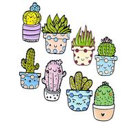 minkissy 8 Pezzi spilla di cactus assortimento spillo perni distintivi del risvolto squisito decoro spilla arredamento spilla di moda spilla per modellare bonsai lega