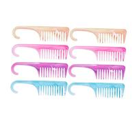 minkissy 8pezzi Pettini Denti Larghi Pz Pettine Da Barbiere Con Coda Curva Per Capelli Lunghi Pettine Districante Per Capelli Spessi Ricci Bagnati e Asciutti Per Uomini e Donne Per Parrucch