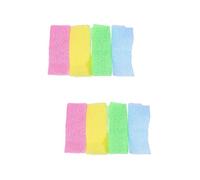 minkissy 8pezzi Scrub Esfoliante Per Schiena Nylon Di Colorati Per Pulizia Profonda e Rimozione Delle Asciugamano Da Bagno Leggero e Facile Da Riporre