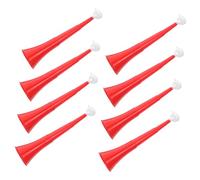 minkissy 8pezzi Tromba da Stadio in Plastica per Ragazzo Ragazza Rossa Vuvuzela Horn Blow Noisemakers Toy per Natale Halloween Eventi Sportivi Partite di Calcio Articoli per Feste Sportive