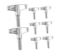 minkissy 8pezzi Viti ad Alette per Piatti Batteria Dadi Vite per Supporto Piatti di Viti per Hardware per Batteria Dadi per Strumenti per Angolazione e Fissaggio Stabile