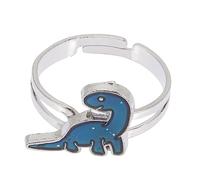 minkissy Anello Del Cambiamento Di Colore Dinosauro a Coda Lunga Per Bambini Anello Aperto Per Donne e Ragazzi Gioielli Unici Che Riflettono Le Variazioni D'umore