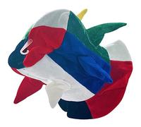 minkissy Arcobaleno Cappello Giullare Divertente Multicolore Halloween Buffone Pagliaccio Mardi Gras Costume Del Partito Cappello Per La Parata In Maschera Carnevale Cosplay Accessorio