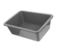 minkissy Bacinella Rettangolare in Plastica Spessa per Lavare Frutta e Verdura, Cestello Scolapiatti Multiuso per Cucina e Campeggio, Contenitore Portaoggetti Resistente Grigio 34x24x11,5