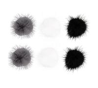 minkissy Bon Bon Di Pelliccia 18 Pz Palla Di Pelo Accessori Mini Pompon Fuzzy Decor Inverno Ornamenti Artigianato Fai Da Te Soffici Abbellimenti Per Unghie Manuale Delle Unghie Adesivi Per