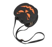 minkissy Borsa a Tracolla Donna Zucca 3d in Pu Nera con Faccia Jack o Lantern Design, Tracolla Regolabile e Uso Pratico, per Uscite Autunnali e Feste di Halloween