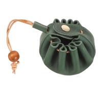 minkissy Borsa Portadadi Piccola in Cuoio Verde, Sacchetto Vintage Coulisse | Comoda e Facile da Trasportare, Chiusura a Cordino, Finitura Classica per Accessori da Gioco