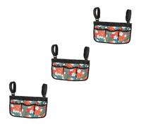 minkissy Borsa Portaoggetti Sospesa Per Bracciolo 3 Pezzi in Tessuto Oxford Comoda Borsa Per Anziani