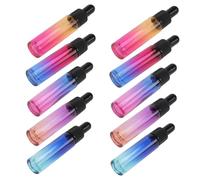minkissy Bottiglie Contagocce Chiusura Ermetica Set 10 Pezzi da 10ml in Vetro e Facile Utilizzo per Oli Essenziali e Profumi