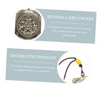 minkissy Box thangka Collana fotografica incisa per le donne medaglioni per collana medaglione di carta collana di quaderni Insegnamento ciondolo Locket femminili lega Silver