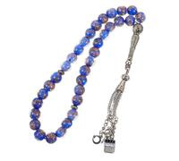 minkissy Braccialetto Di Rosario Di Bracciale Di Rosario Perline Catena Bracciali Delicato Perle Di Pellegrinaggio Perle Di Preghiera Lega Blue
